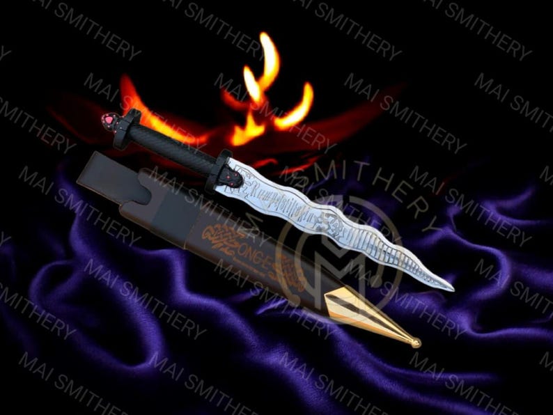 Excalibur Sword Once Upon A time Killian Jones Emma Swan Engraved With Scabbard Dark One Dagger