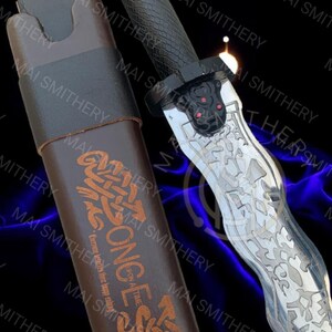 Excalibur Sword Once Upon A time Killian Jones Emma Swan Engraved With Scabbard image 4