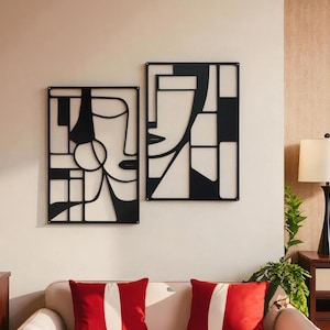 Abstract Metal Wall Art: Geometric Modern Sculpture