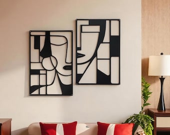 Abstract Metal Wall Art: Geometric Modern Sculpture