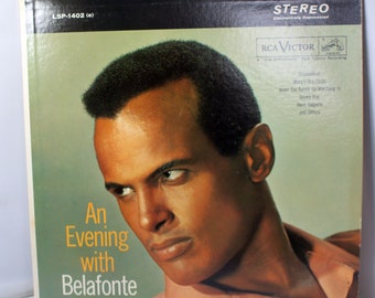 Harry Belafonte - An Evening With Belafonte Vinyl Record Album, RCA Victor LSP-1402(e)