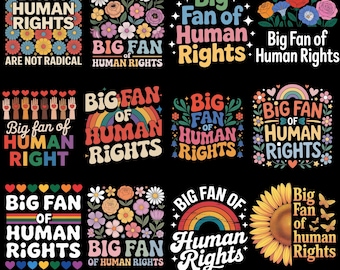 Big Fan Of Human Rights Png, Human Rights Shirt, Equality Human Rights Social Justice Png, Anti Trump Shirt, Radicalized by Basic