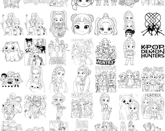 40+ Huntrix Kpop Demon Hunters SVG PNG, Kpop Idol Group Shirt design, Girl Dinner Png,Saja Boys Girls Bands svg,Huntrix fans,DigitalDownload