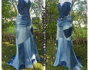 denim wedding dress etsy