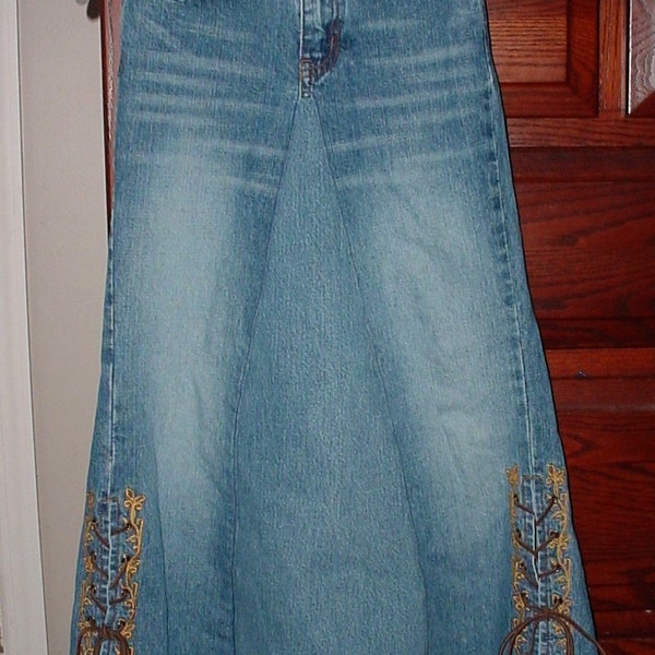 Long Jean Skirt Size 10 Slim Girls
