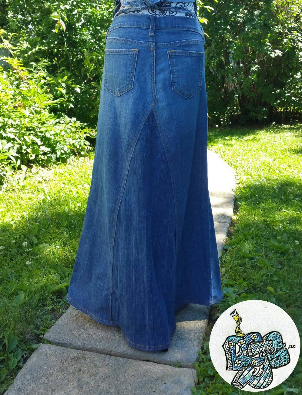スカート PIANOSA SKIRT IN DENIM COTTON Denim Full Skirt – La Garçonne