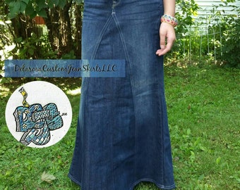 Delarosa Custom Jean Skirts made with your own base jean you send