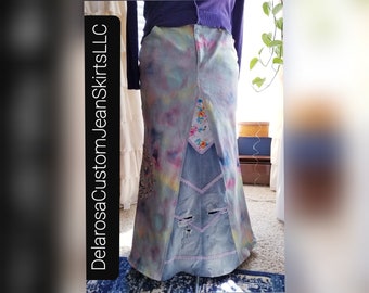 Delarosa Custom Jean Skirt ready to ship size 16