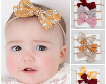 Baby Girl headband, Baby Headband, Small Bows, Baby Bows, Newborn headbands, Nylon Headbands, nylon headband,Baby hair bows,Flower Headband
