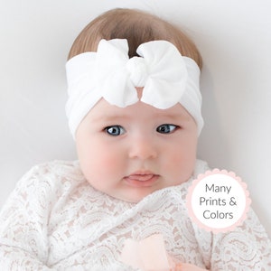 Baby headbands, TOP KNOT Baby Headband,  Newborn headbands, Nylon Headband, nylon headbands, newborn headband,baby girl headbands