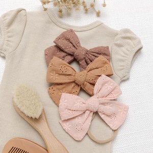 Ensemble de bandeaux pour bébé, nœuds pour cheveux neutres, ensemble de nœuds pour bébé automne, barrette à cheveux pour fille, bandeau pour nouveau-né, nœud pour bébé fille, pinces à cheveux pour tout-petit, nœuds à cheveux.