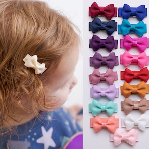 PICK 5 Baby Toddler Snap Clip, Baby Bows, Mini Bow Hair Clips, Baby Hair Bows Clip, Snap Hair Clips, Baby Hair Clips, Baby Shower Gift, TUXB