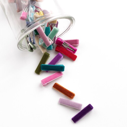 Mini Velvet Clip Baby Hair Clips Barrettes Swiss Velvet Etsy