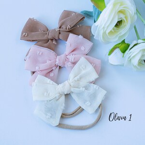 Baby Headband SET, Baby Girl Bow set, Newborn Headbands, Infant Bows, Baby Girl Bow Set, Toddler Hair Clips, Baby Girl Gift image 3