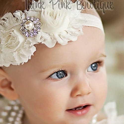 Ivory Headband Headband Baby Girl Headbandnewborn Etsy Australia