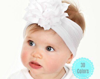 big white flower headband