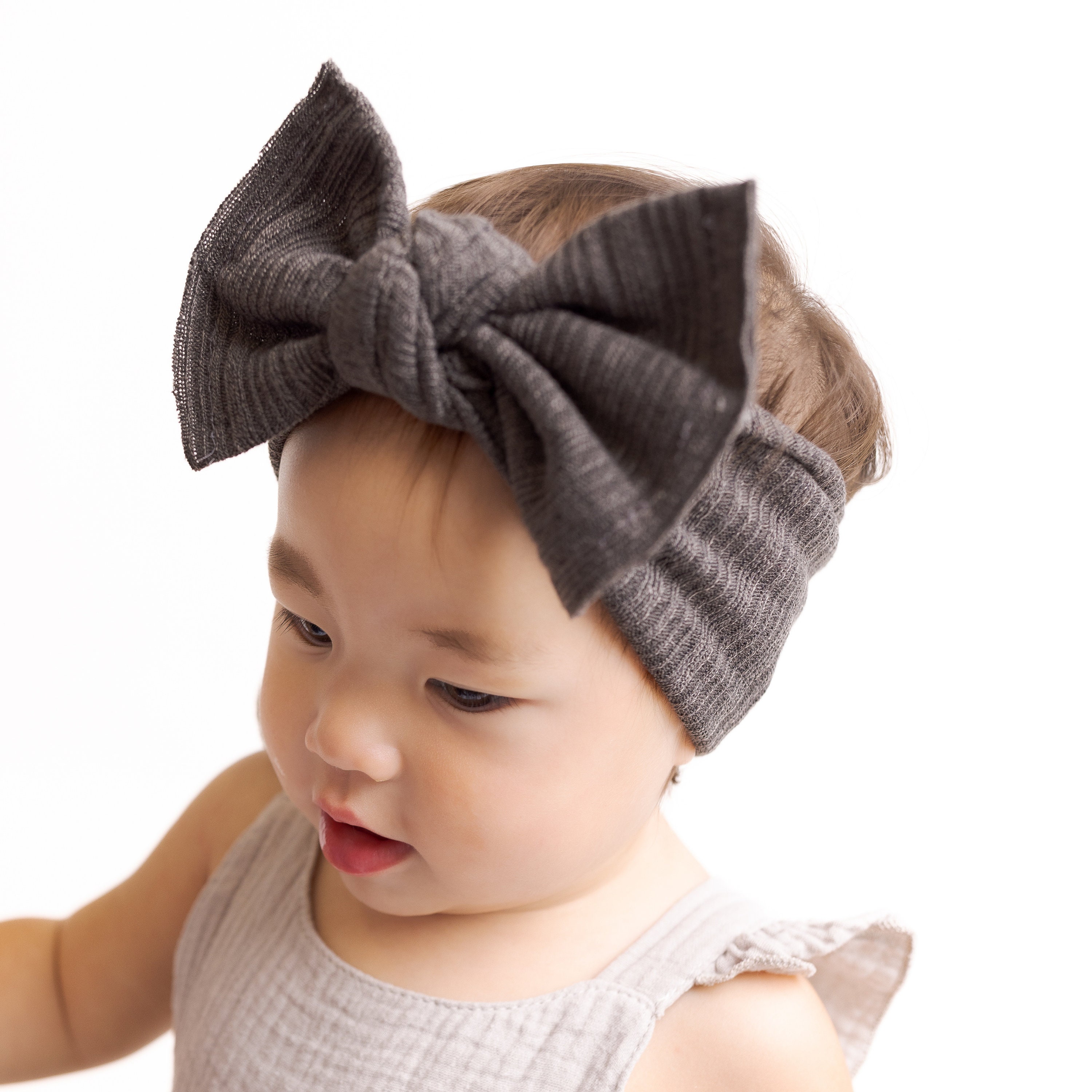 JBRN Fasce per capelli in maglia a trecce con fiocco per
