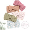 Baby Girl Headband, Ribbed Newborn Headbands, Big Bow Headband, Baby Bows , Baby Turban Headband, Toddler Headband, Baby Headwraps , JASM
