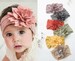 Baby Headband, Baby Girl Bows, Baby Girl Headbands ,Girls Hair Bows, Big Bow Flower Turban Headband, Newborn Girl Gift , Head Wraps,  DHALIA 