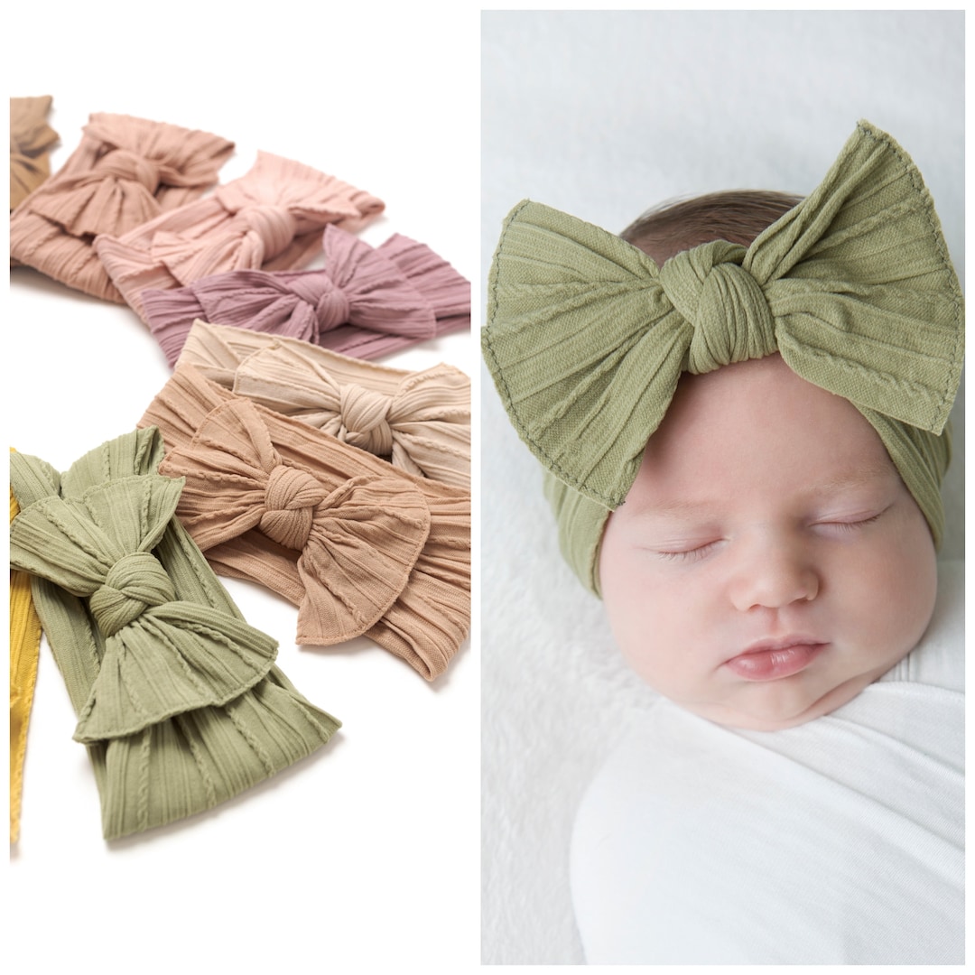 Nylon Baby Headband Top Knot Bow Headband Nylon Baby Head Etsy