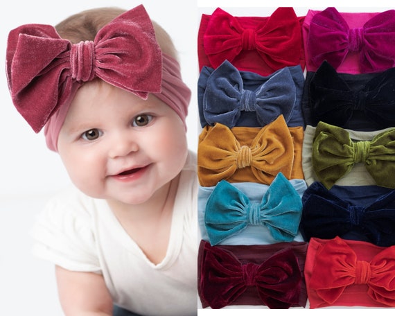Bandeau bébé noeud - Accessoire cheveux fille - 40 coloris