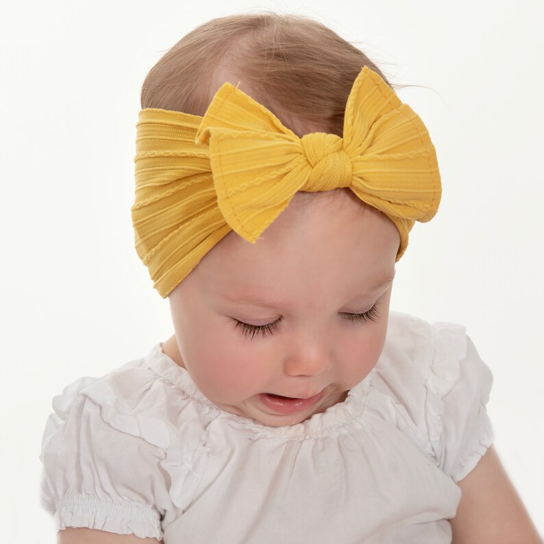 Nylon Baby Headband Top Knot Bow Headband Nylon Baby Head Etsy