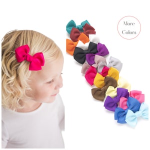 GIRLS hair clip, Basic Hair Bow, baby bows, Grosgrain bows, bow baby headband, Newborn school girl bow, Hair Clip, MARYJANE