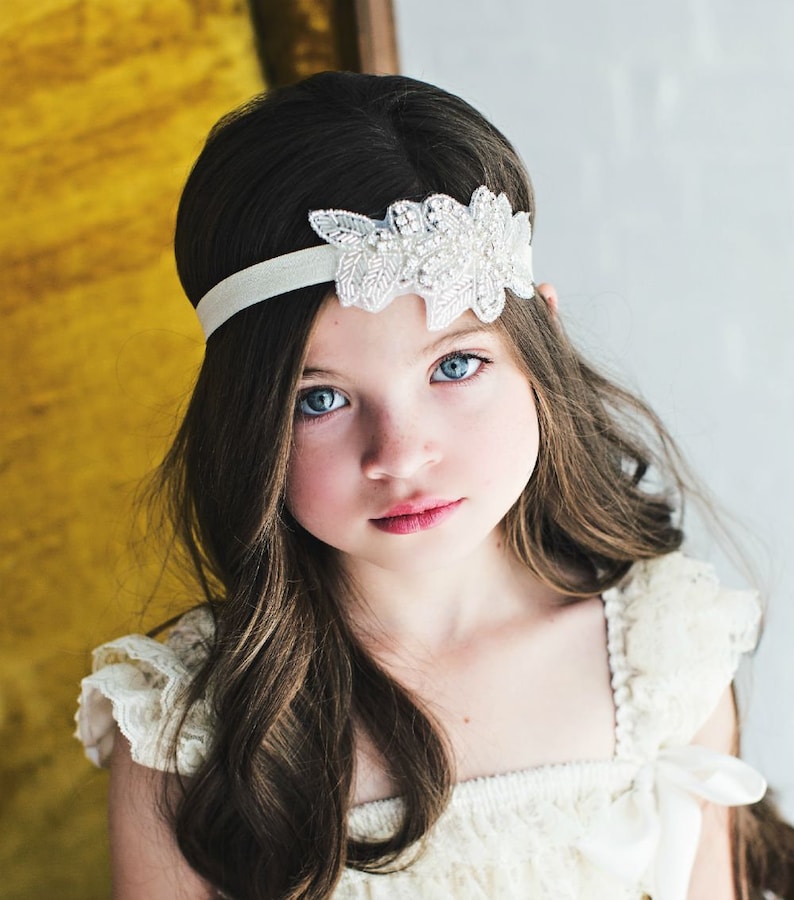 Newborn Baby Headbandbaby Headbands Christening Headband Etsy