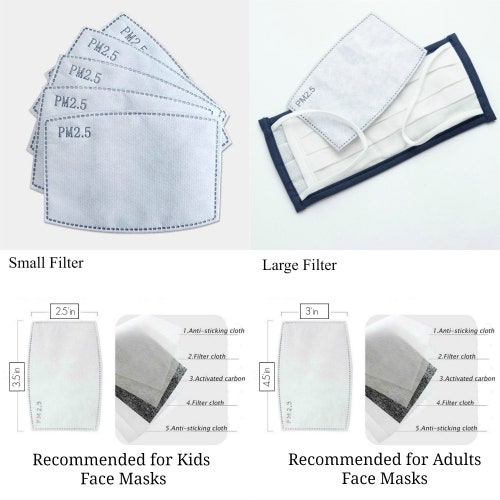 FILTERS for Face Masks Adults and Kids Face Mask Filter Etsy