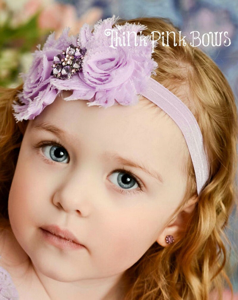 Lavender baby headband baby headbands baby girl Etsy