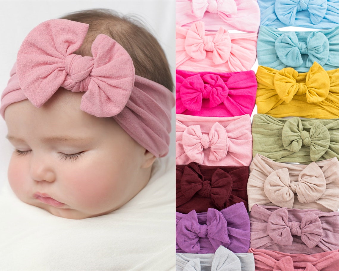 Nylon Baby Headbands Baby Bow Headband Baby Girl Head Wraps Etsy