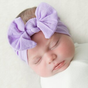 Baby headbands, TOP KNOT Baby Headband, Newborn headbands, Nylon Headband, nylon headbands, newborn headband,baby girl headbands image 2