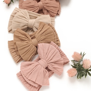 Big Bow Baby Headband, Baby Girl Headbands, Baby Head Wraps, Infant Bow, Baby Girl Hair Bows, Toddler Hair Bows, Newborn Headbands  EVE