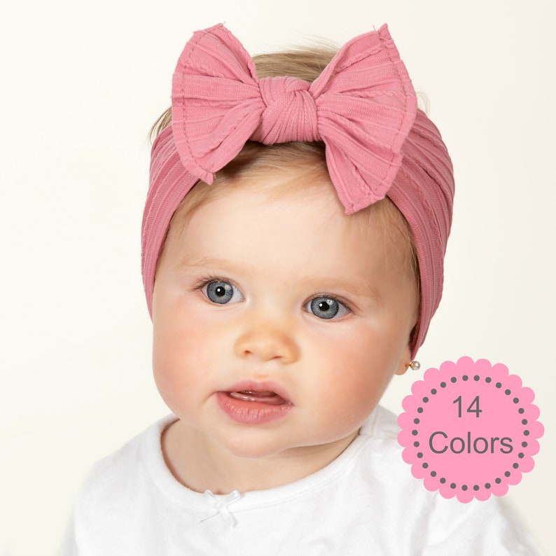 Nylon Baby Headband Top Knot Bow Headband Nylon Baby Head Etsy