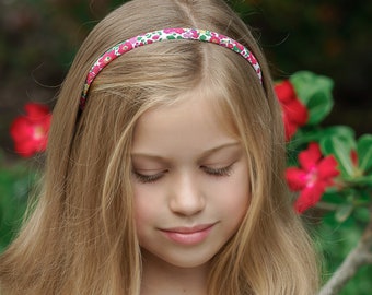 Fabric Covered Hard Headband, Floral Headband for Girls and Women
