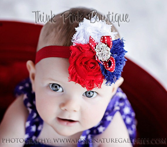 Baby headband Fourth of July headband Patriotic