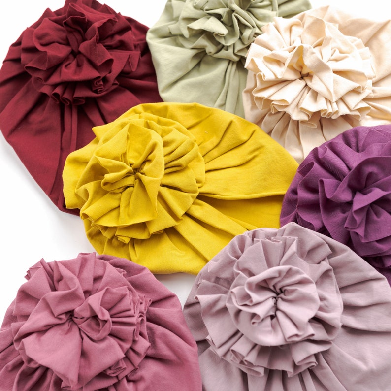 Baby Turban Hat Baby Girl Turban FLOWER Baby Turbanbaby Etsy