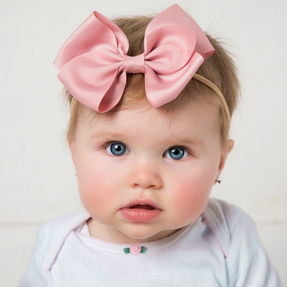 baby nylon bow headbands