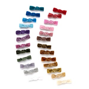 Baby-Haarbögen, Kleinkind-Haarspangen, Samtbögen, kleine Mädchen-Haarschleife, Kleinkindbögen, Schweinchenbögen, Baby-Haarspangen, Baby-Bogenclip