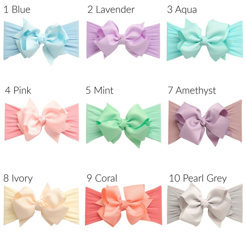 Big Bow Baby Headband, Baby Girl Headbands, Turban Nylon Headband, Baby Head Wraps, Oversized Baby Bow Headband, Toddler Hair Bows, Headwrap image 5