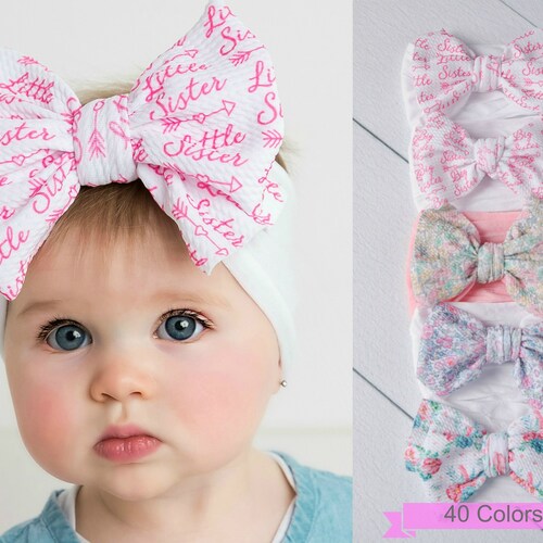 Nylon Baby Headbands Oversized Big Bow Baby Headband Newborn Etsy