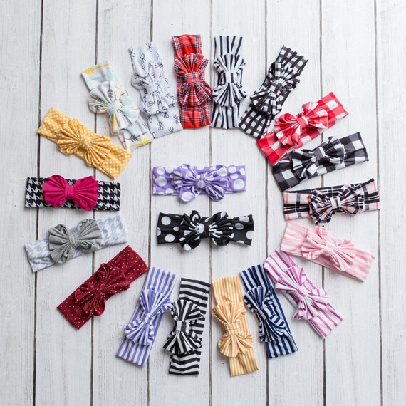 CLEARANCE Baby HeadbandsGirls Head wraps Messy Bow Baby Head