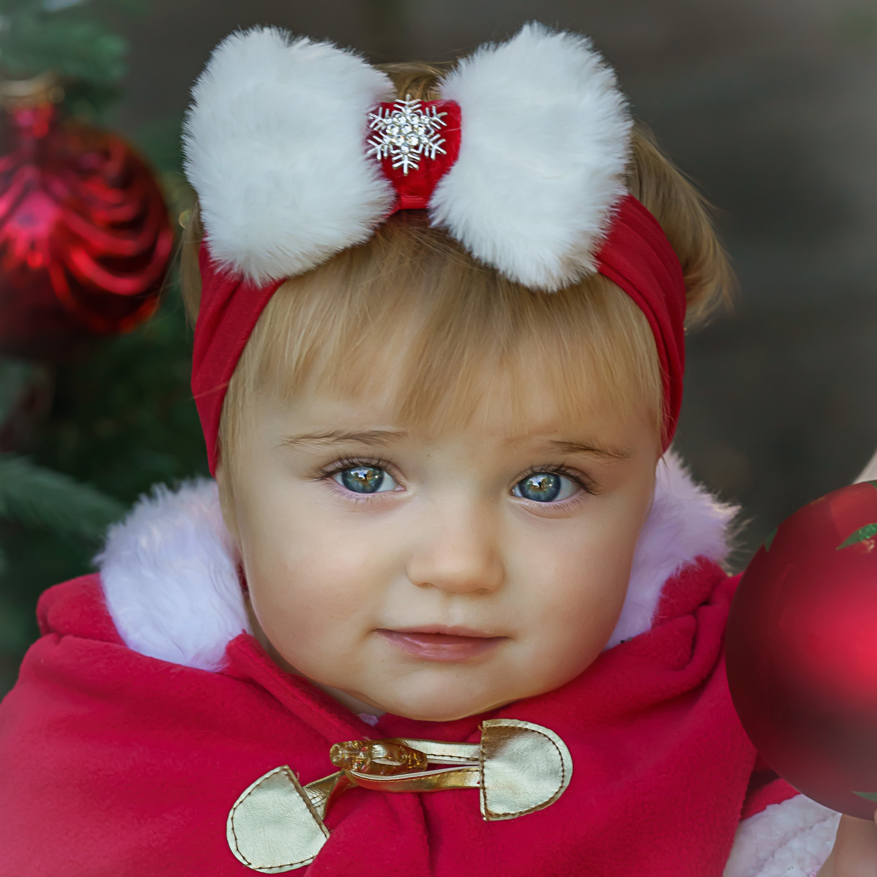 Bandeau de Noël bébé fille, noeuds pour cheveux de Noël en velours,  bandeaux bébé gros noeuds, bandeau nouveau-né en velours rouge, noeuds de Noël  bébé GRACE -  France