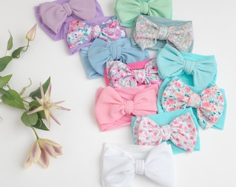 Big Bow Baby Headband, Baby Girl Headbands, Newborn Baby Headband, Baby turbans, Baby Girl Bows, Toddler Bows Headband, Baby Girl Gift LOLA