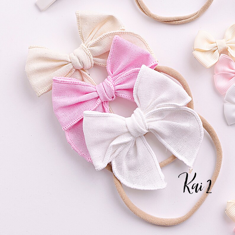 Baby Headband SET, Baby Girl Bow set, Newborn Headbands, Infant Bows, Baby Girl Bow Set, Toddler Hair Clips, Baby Girl Gift image 8