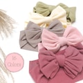 Bow baby headbands, newborn baby headbands, Baby Girl Headbands, baby turbans, baby girl bows, Ribbed COTTON Headband, Toddler Bow Headband