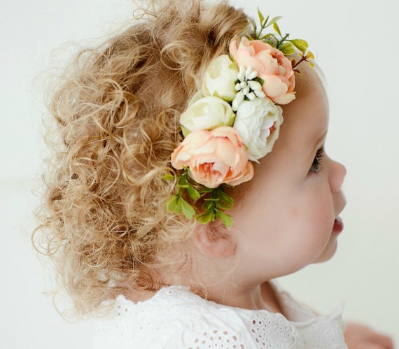 JMITHA Bambino corona Fasce fascia di fiore della neonata Cerchietto elastico Accessori per capelli a fiori 