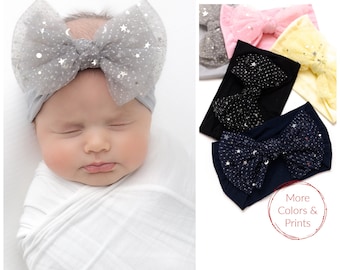 Big Bow Baby Headband, Baby Girl Hair Bows, Toddler Bows,Baby Girl Hair Bows, Big Bow Head warps,Newborn Baby Headband, Toddler Headbands,St