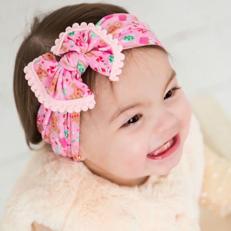headwrap ONE size FITS ALL Christmas Hair Bows Baby girl nylon headbands Christmas baby headbands Nylon Baby Headband Newborn headbands