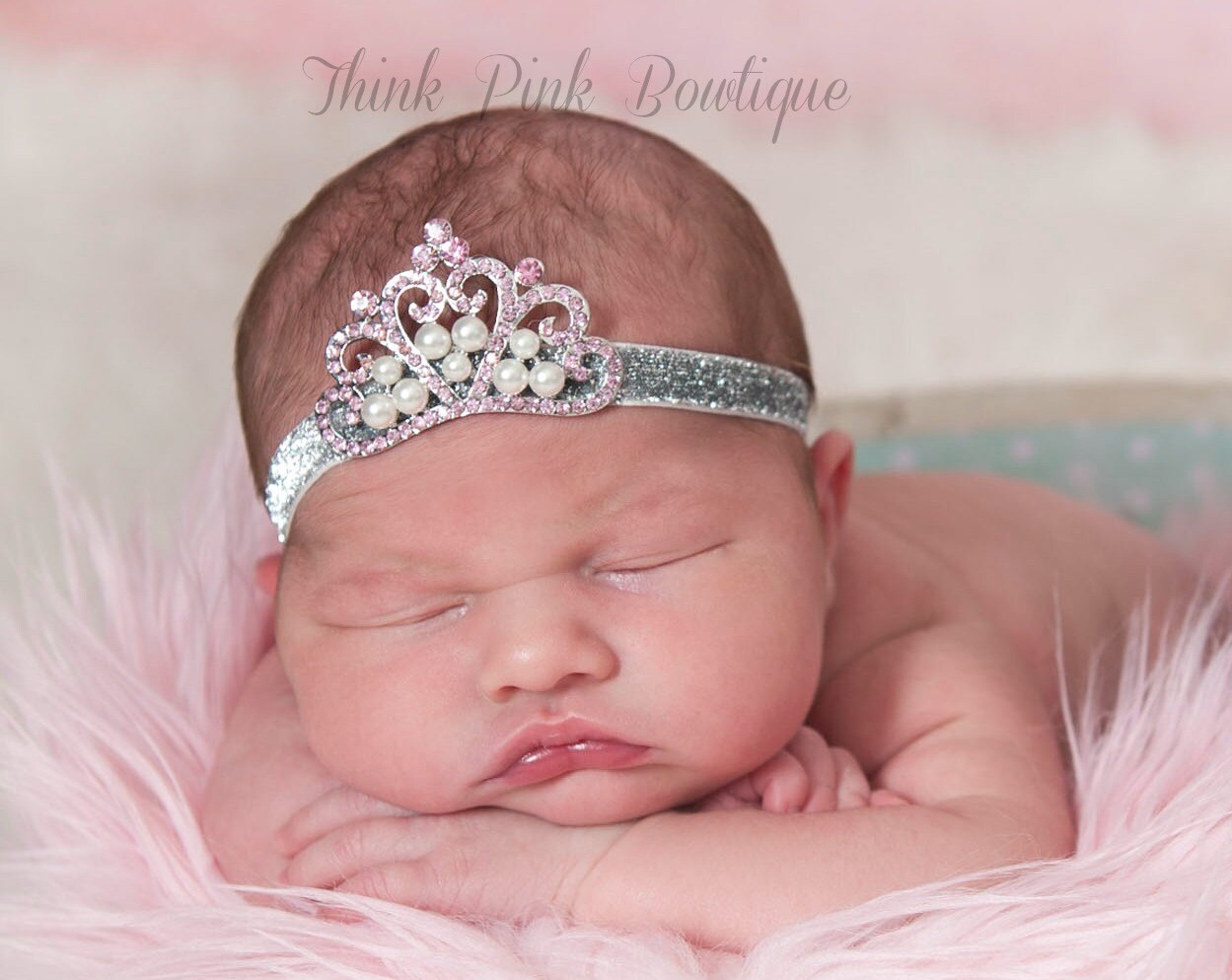 Baby Headband Princess Tiara Headband PInk Baby Tiara Etsy